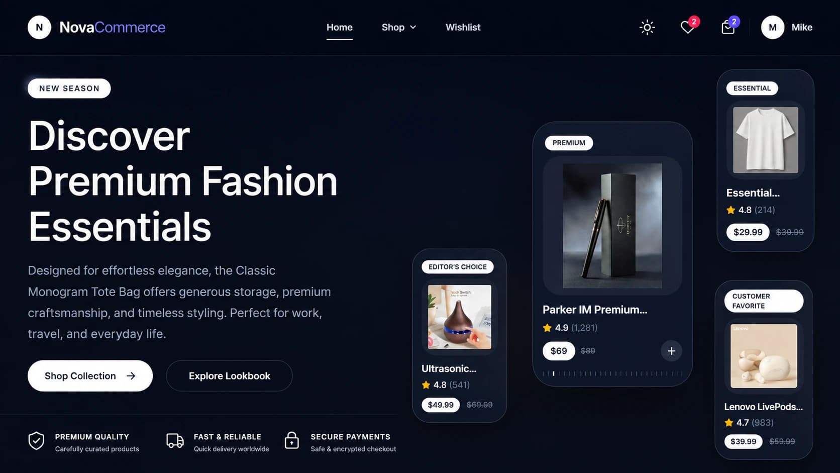 E-commerce platform storefront screenshot